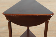 Load image into Gallery viewer, Bombay Mahogany Corner Drop-Leaf Side Table
