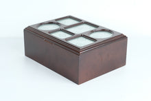 Load image into Gallery viewer, Bombay Company Wooden Jewelry / Keepsake Box – Glass Photo Lid
