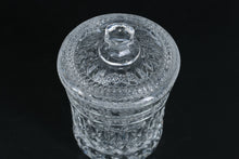 Load image into Gallery viewer, Bombay Cut Crystal Lidded Jar Candy Dish with Starburst Base
