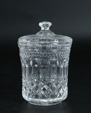 Load image into Gallery viewer, Bombay Cut Crystal Lidded Jar Candy Dish with Starburst Base
