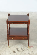 Load image into Gallery viewer, The Bombay Company Mahogany Finish Butler Tray Side Table with Drawer
