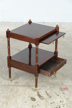Load image into Gallery viewer, The Bombay Company Mahogany Finish Butler Tray Side Table with Drawer
