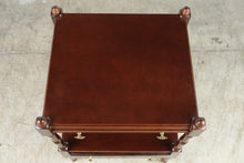 Load image into Gallery viewer, The Bombay Company Mahogany Finish Butler Tray Side Table with Drawer
