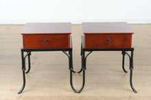 Load image into Gallery viewer, Pair of Bombay Side Tables with Iron Legs
