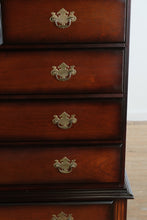 Load image into Gallery viewer, Traditional Cherry Highboy Dresser by The Bombay Company

