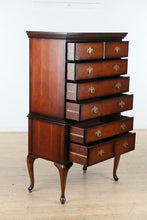 Load image into Gallery viewer, Traditional Cherry Highboy Dresser by The Bombay Company
