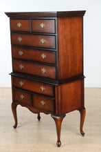 Load image into Gallery viewer, Traditional Cherry Highboy Dresser by The Bombay Company

