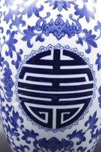 Load image into Gallery viewer, Bombay Blue and White Porcelain Vase Chinese Style 14 Inch
