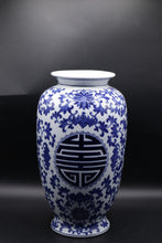 Load image into Gallery viewer, Bombay Blue and White Porcelain Vase Chinese Style 14 Inch
