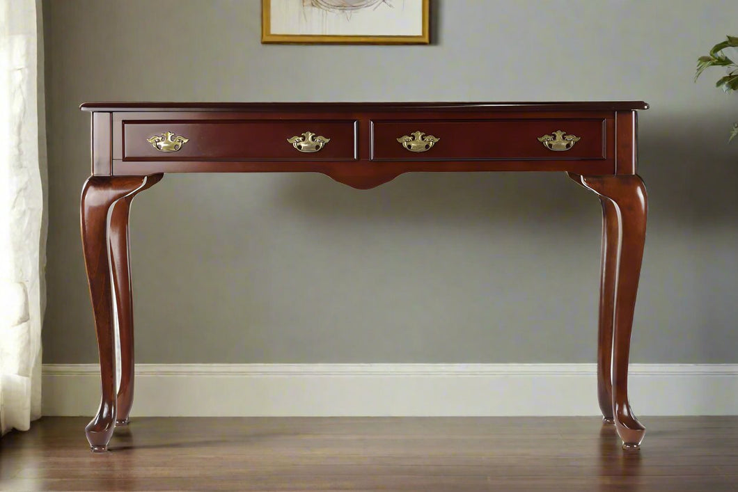 Bombay Cherry Queen Anne Console Table