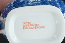 Load image into Gallery viewer, Bombay Blue &amp; White Porcelain Sugar Bowl w Lid Scenic Chinoiserie 7"
