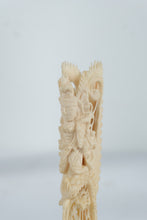 Load image into Gallery viewer, Pair Balinese Bone Carved Guardian Figures Mythical Deity Sculptures 6 5 Inch
