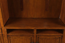 Load image into Gallery viewer, Large Amish Solid Wood Entertainment Center with Display Cabinets and Media Storage
