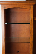 Load image into Gallery viewer, Large Amish Solid Wood Entertainment Center with Display Cabinets and Media Storage
