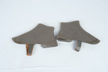 Load image into Gallery viewer, Vintage Gray Wool Military-Style Spats Gaiters with Leather Straps – Pair
