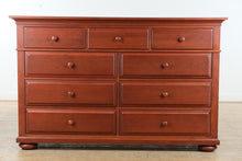 Load image into Gallery viewer, Borkholder Solid Cherry 11-Drawer Dresser &amp; Mirror – Amish-Made
