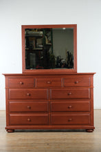 Load image into Gallery viewer, Borkholder Solid Cherry 11-Drawer Dresser &amp; Mirror – Amish-Made
