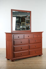 Load image into Gallery viewer, Borkholder Solid Cherry 11-Drawer Dresser &amp; Mirror – Amish-Made
