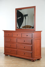 Load image into Gallery viewer, Borkholder Solid Cherry 11-Drawer Dresser &amp; Mirror – Amish-Made
