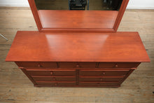 Load image into Gallery viewer, Borkholder Solid Cherry 11-Drawer Dresser &amp; Mirror – Amish-Made
