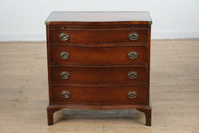 Load image into Gallery viewer, Bow Front Bachelor’s Chest with Leather Top &amp; Pull-Out Table

