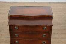 Load image into Gallery viewer, Bow Front Bachelor’s Chest with Leather Top &amp; Pull-Out Table
