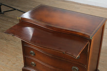 Load image into Gallery viewer, Bow Front Bachelor’s Chest with Leather Top &amp; Pull-Out Table
