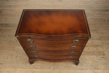 Load image into Gallery viewer, Bow Front Bachelor’s Chest with Leather Top &amp; Pull-Out Table
