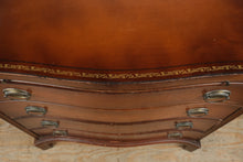 Load image into Gallery viewer, Bow Front Bachelor’s Chest with Leather Top &amp; Pull-Out Table
