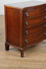 Load image into Gallery viewer, Bow Front Bachelor’s Chest with Leather Top &amp; Pull-Out Table
