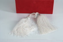 Load image into Gallery viewer, Set of Battery-Powered Flameless Candles in Red Velvet Storage Box – Includes Tassel Accents
