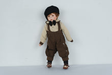 Load image into Gallery viewer, Porcelain Boy Doll 19 Inch Brown Eyes Vintage Style Victorian Clothing
