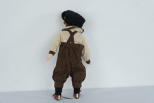 Load image into Gallery viewer, Porcelain Boy Doll 19 Inch Brown Eyes Vintage Style Victorian Clothing
