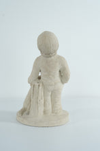 Load image into Gallery viewer, “Bright Eyes” Sculpture by Dee Crowley – Austin Productions 1985 – Boy with Dog Figurine, 14" Tall
