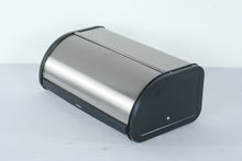 Load image into Gallery viewer, Brabantia Stainless Steel Roll Top Bread Box Black Kitchen Counter Storage 18 Inch
