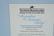 Load image into Gallery viewer, Ashton-Drake Galleries “Brandon the Autumn Baby” Porcelain Doll
