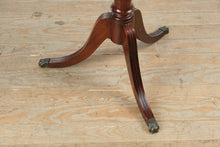 Load image into Gallery viewer, Brandt Mahogany Pie Crust Accent Table with Duncan Phyfe–Style Legs and Brass Claw Feet
