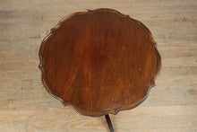 Load image into Gallery viewer, Brandt Mahogany Pie Crust Accent Table with Duncan Phyfe–Style Legs and Brass Claw Feet
