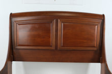 Load image into Gallery viewer, Brandy Queen Size Sleigh Bed with Paneled Headboard and Cherry Finish
