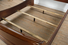 Load image into Gallery viewer, Brandy Queen Size Sleigh Bed with Paneled Headboard and Cherry Finish
