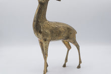 Load image into Gallery viewer, Vintage Korean Brass Stag Deer Figurine 14 Inch Standing Buck Sculpture

