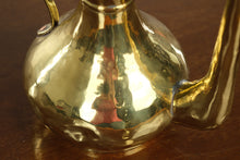 Load image into Gallery viewer, Antique Hand Hammered Brass Coffee Pot with Lid Copper Rivets Middle Eastern Style
