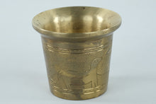 Load image into Gallery viewer, Small Heavy Brass Embossed Mortar
