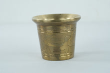 Load image into Gallery viewer, Small Heavy Brass Embossed Mortar
