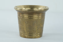 Load image into Gallery viewer, Small Heavy Brass Embossed Mortar
