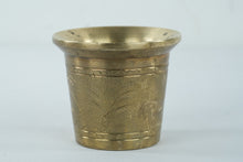 Load image into Gallery viewer, Small Heavy Brass Embossed Mortar
