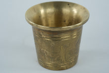 Load image into Gallery viewer, Small Heavy Brass Embossed Mortar
