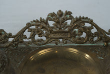 Load image into Gallery viewer, Vintage Brass Double Inkwell Desk Set Feather Dip Pen India
