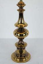 Load image into Gallery viewer, Brass Tone Urn Form Table Lamp 34 Inch With Shade
