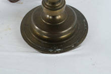Load image into Gallery viewer, Vintage Pair Brass Table Lamps Pleated Shades Traditional 37 Inch

